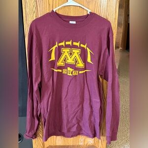 University of Minnesota Maroon Long Sleeve Shirt SKI U MAH